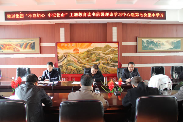 隴運集團(tuán)公司黨委召開“不忘初心、牢記使命”主題教育讀書班暨理論學(xué)習(xí)中心組第七次集中學(xué)習(xí)（擴(kuò)大）會議